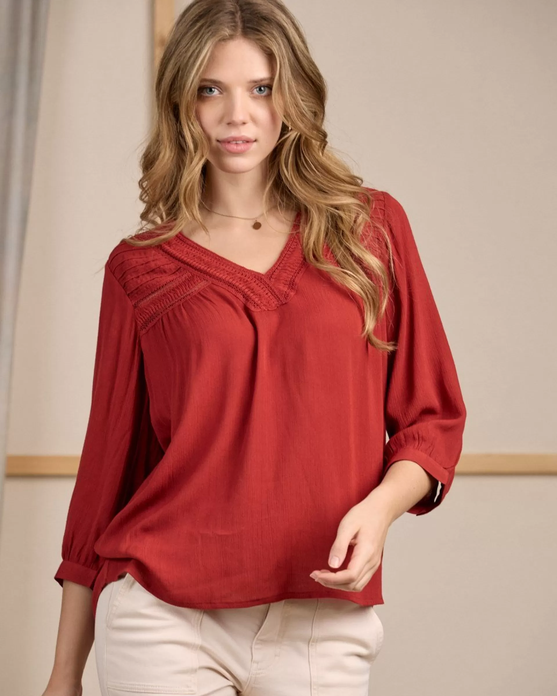 Shop Blouse à détails Femme Chemisier & Tunique