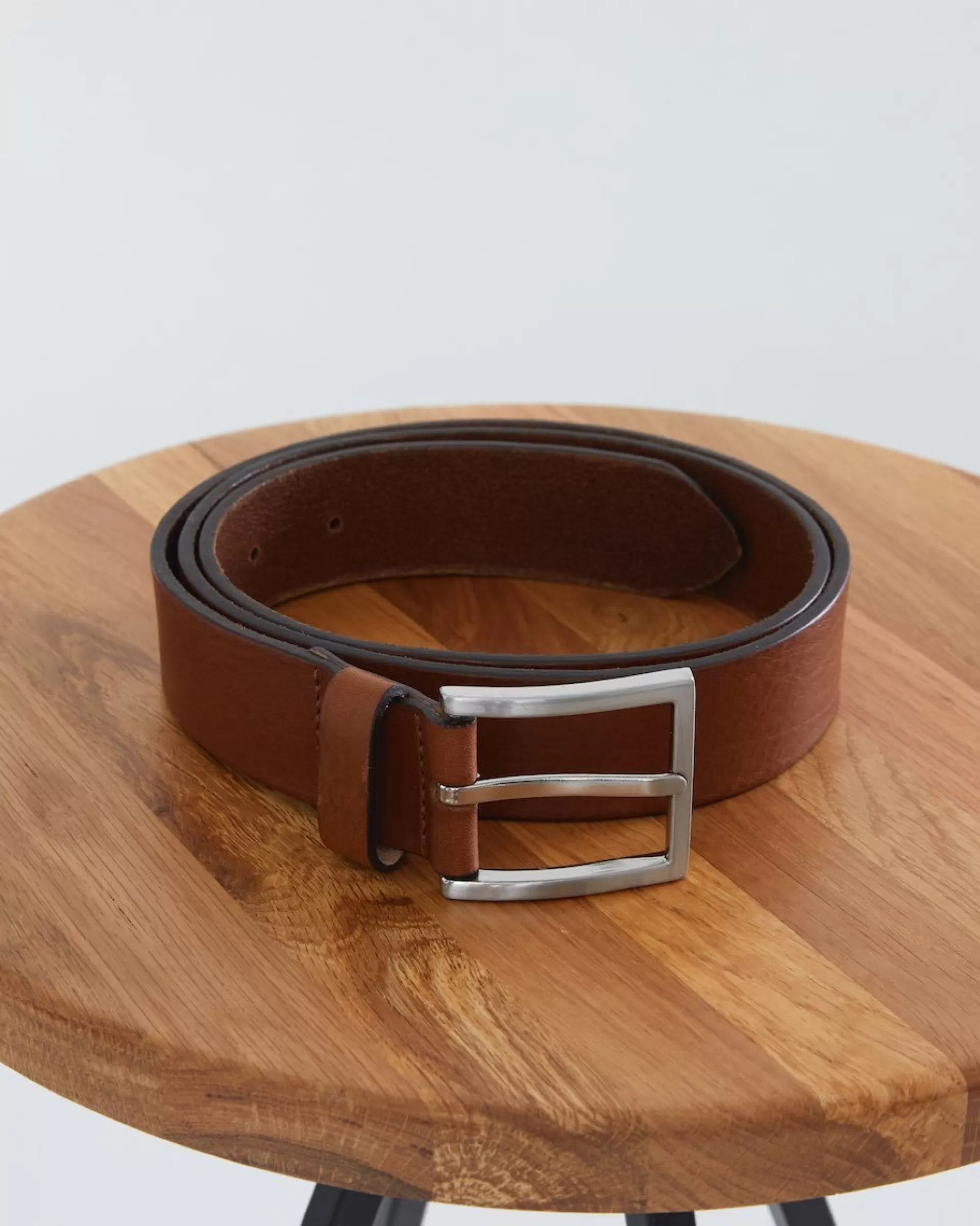 Cheap Ceinture à boucle unie en cuir Homme Ceinture & Bretelles