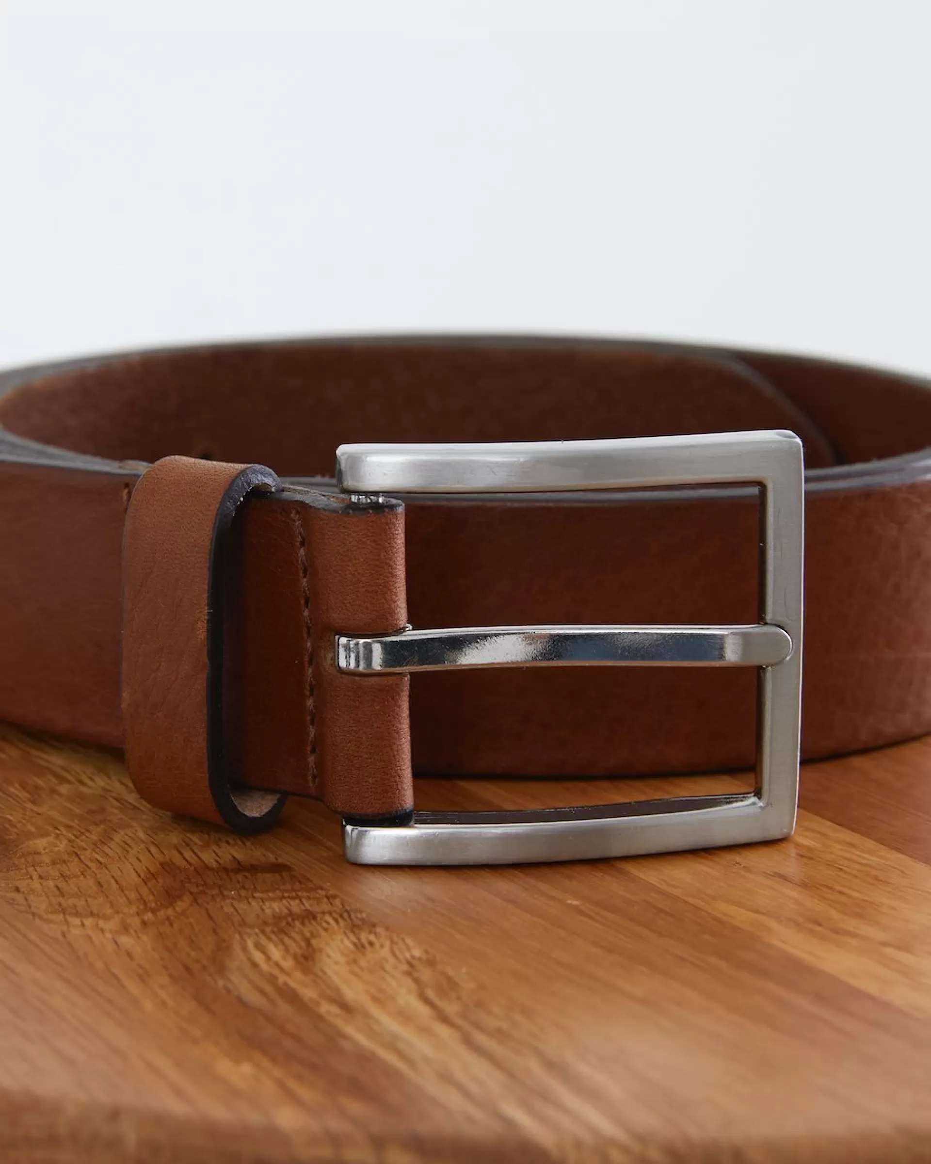 Cheap Ceinture à boucle unie en cuir Homme Ceinture & Bretelles