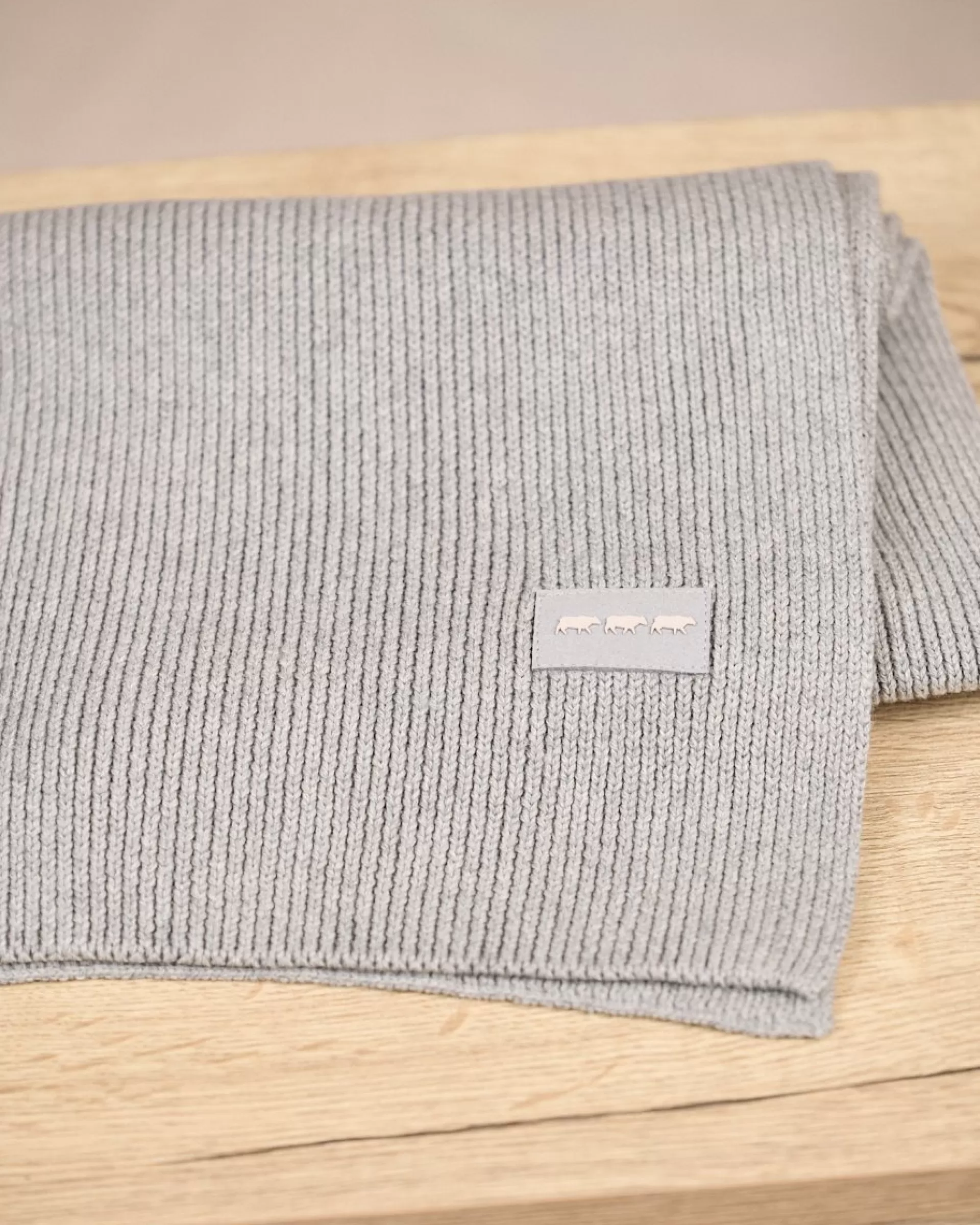 Clearance Écharpe unie en tricot gris clair Homme Accessoires