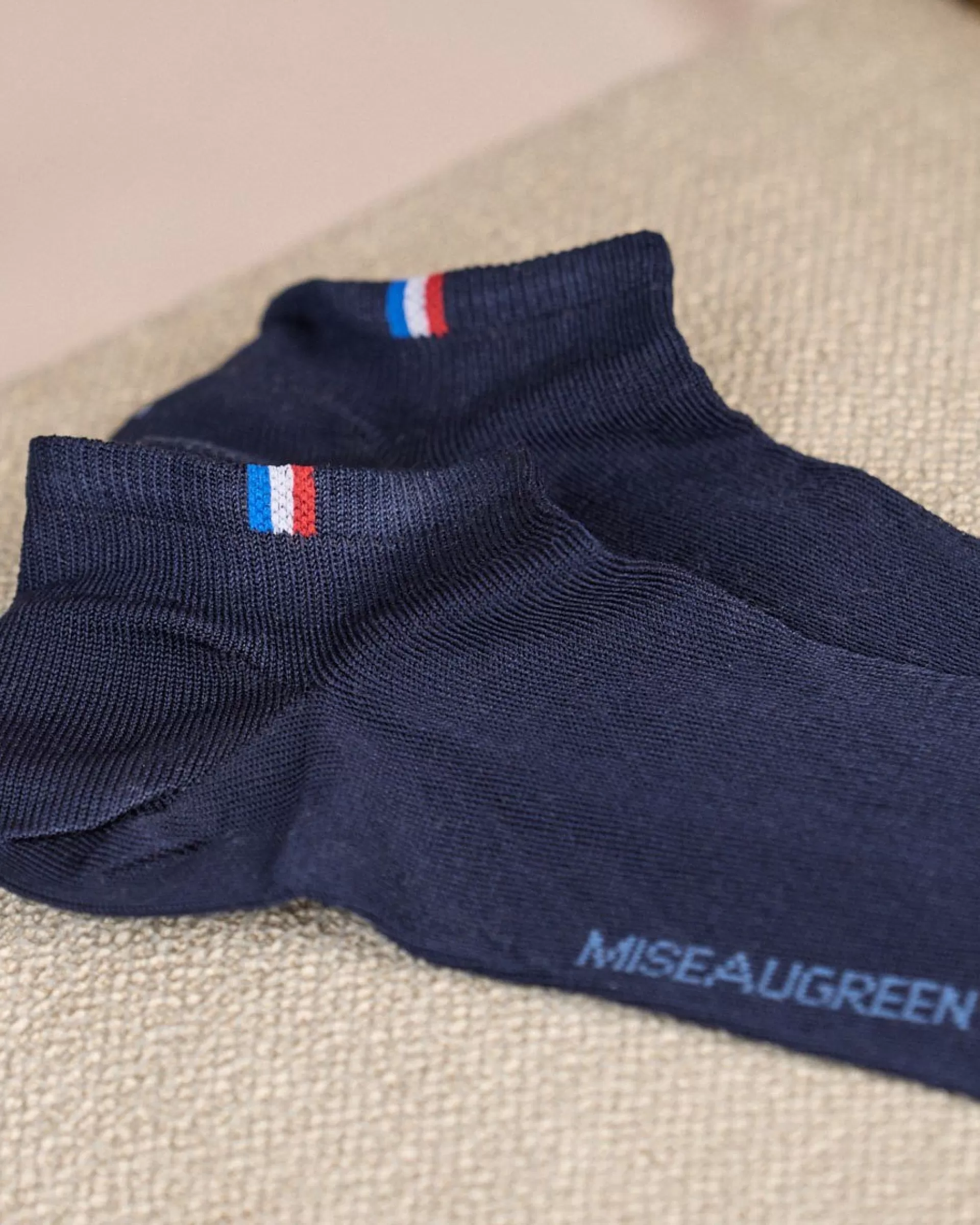 Online Chaussettes courtes invisibles unies bleu marine Homme Accessoires