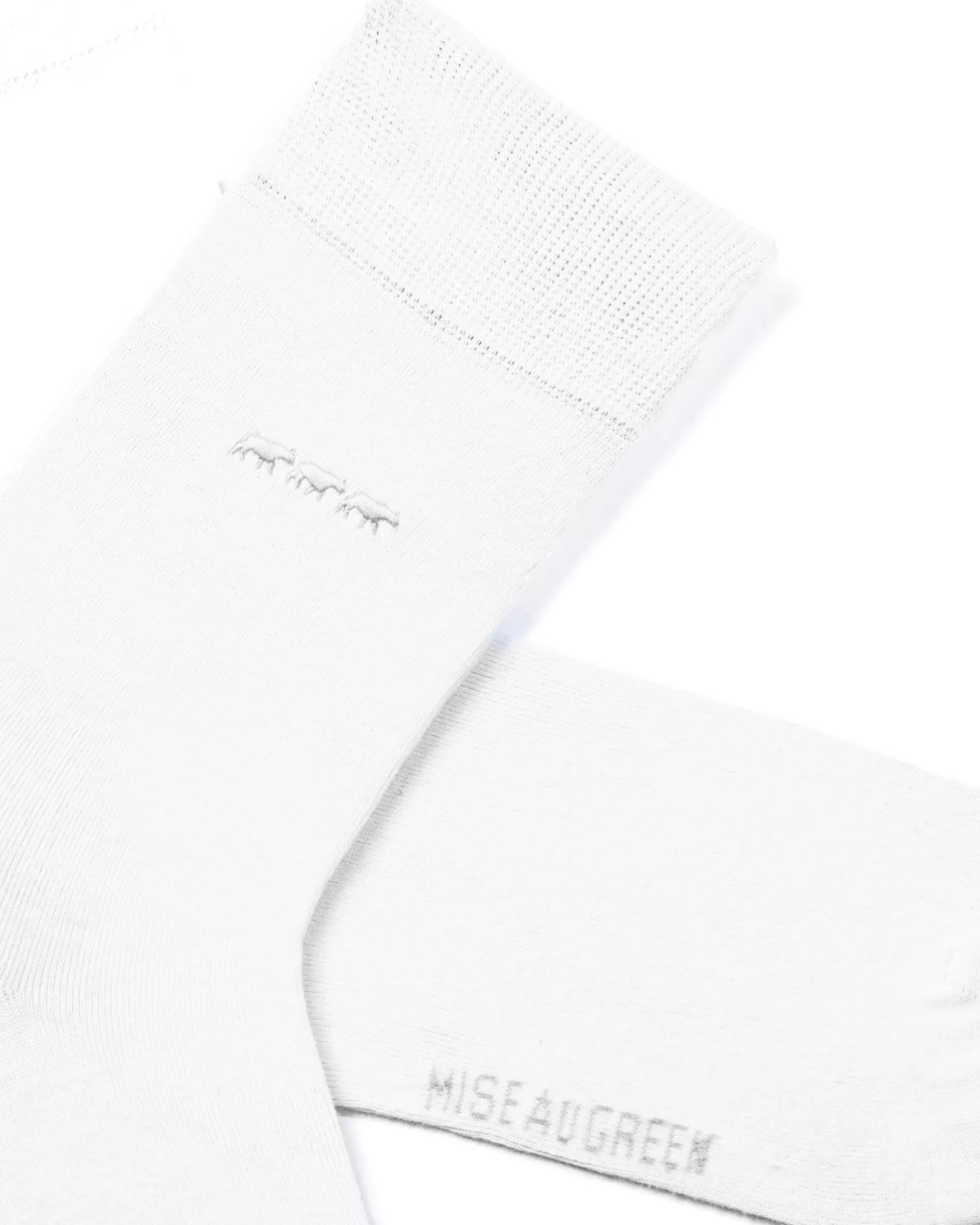 Sale Chaussettes unies broderie 3 vaches Homme Chaussettes