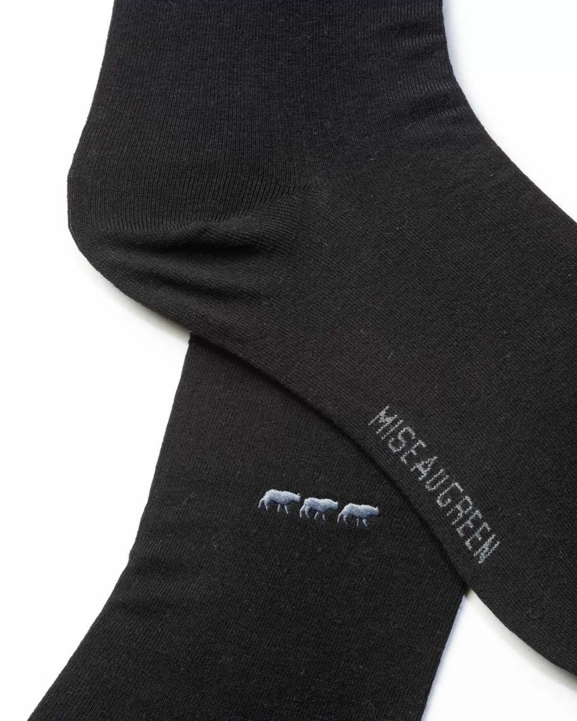 Best Sale Chaussettes unies broderie 3 vaches Homme Chaussettes