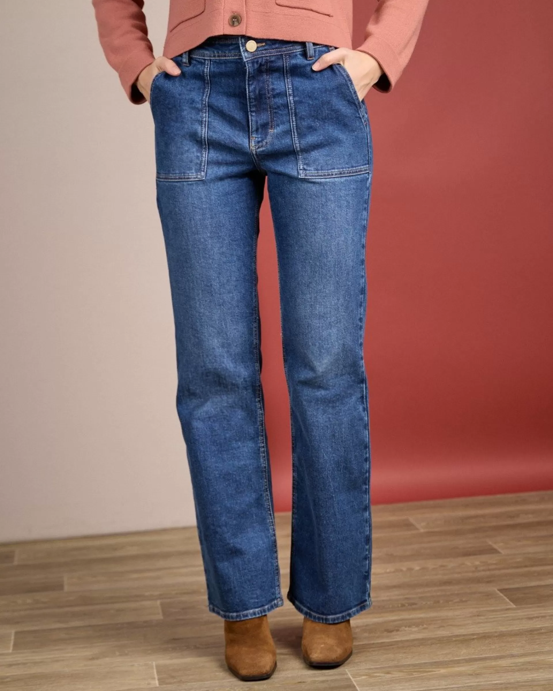 Outlet Jean Cyrile mid blue Femme Pantalon & Jean