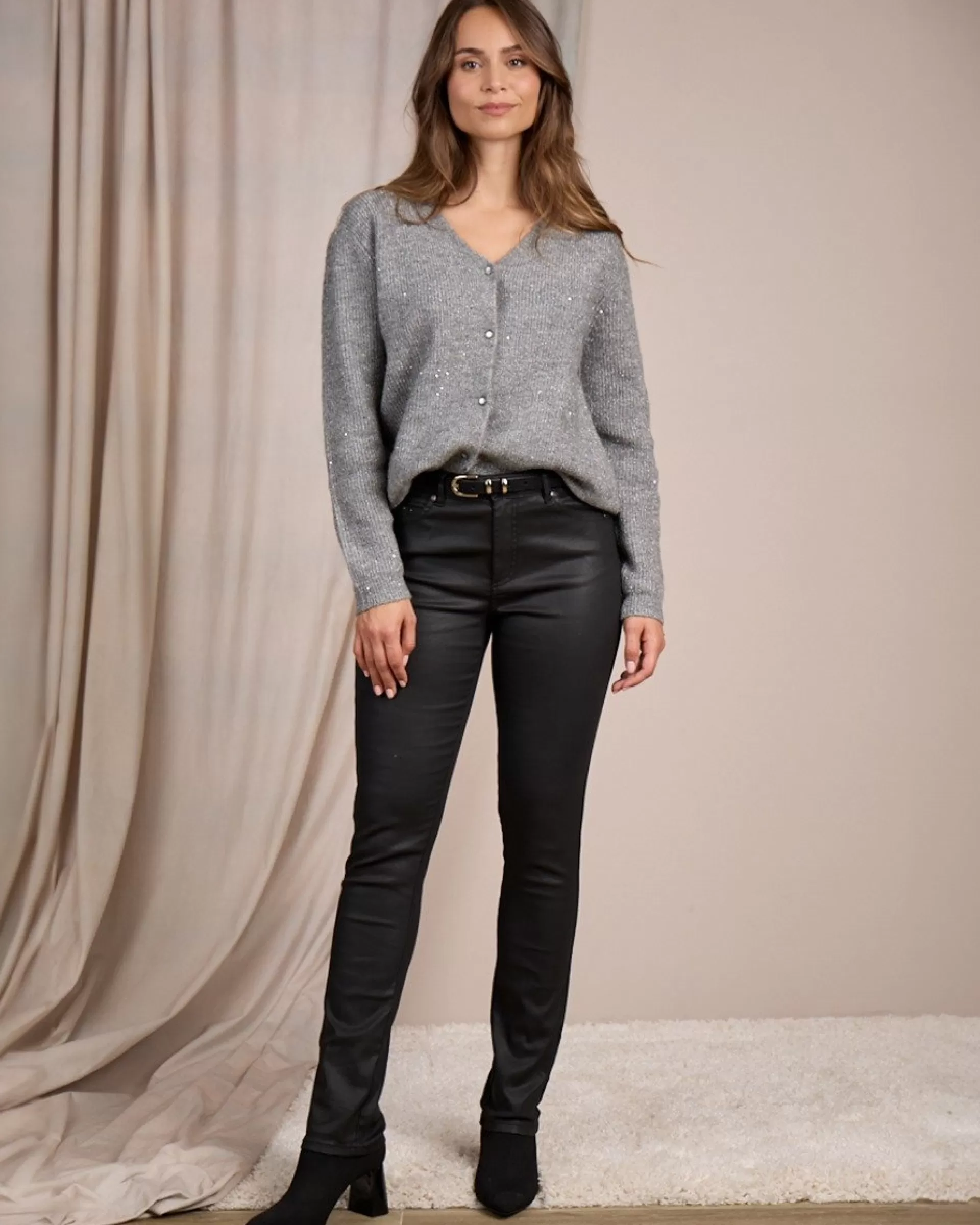 New Pantalon enduit Femme Pantalon & Jean