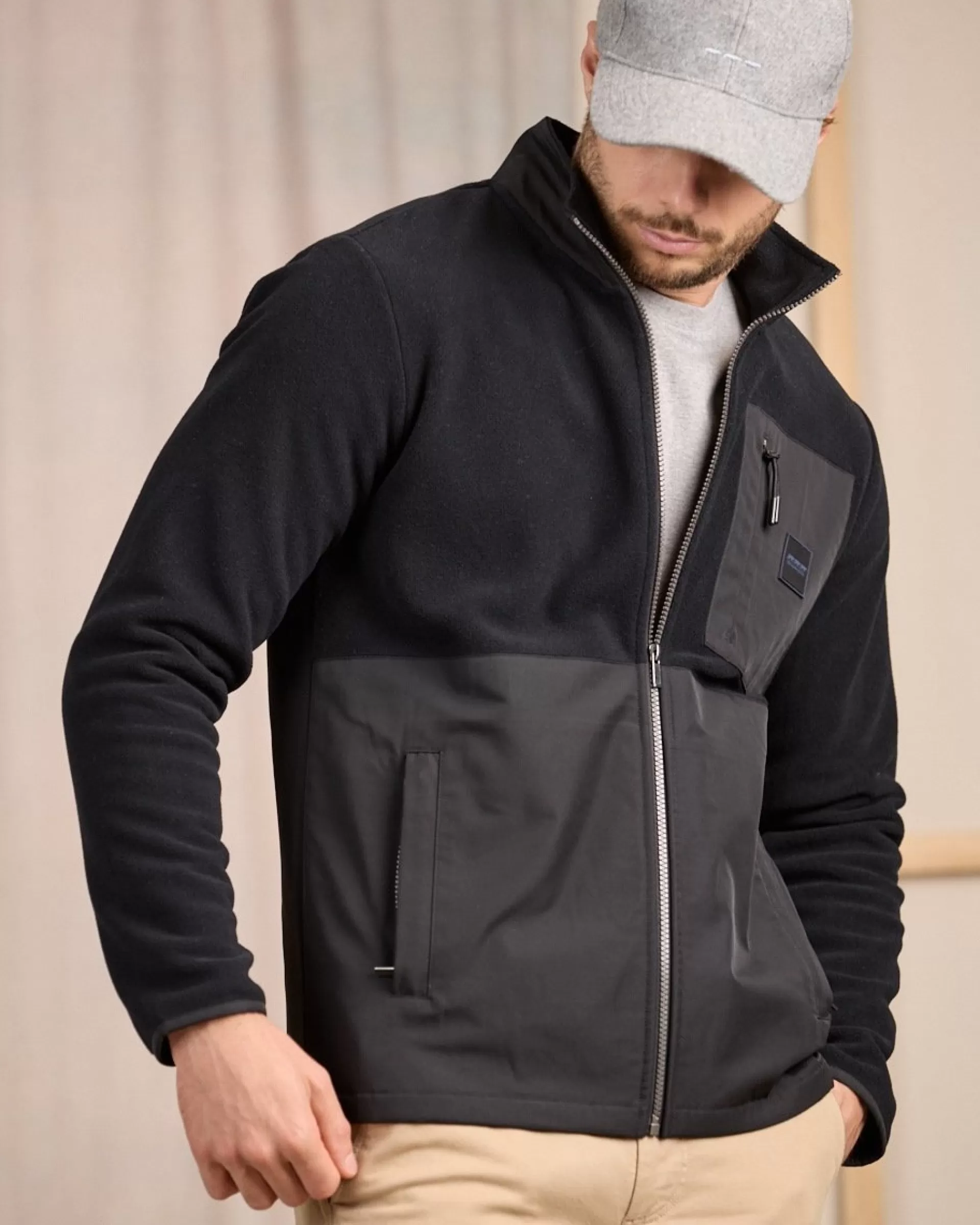 Store Polaire bi-matière Homme Polaire