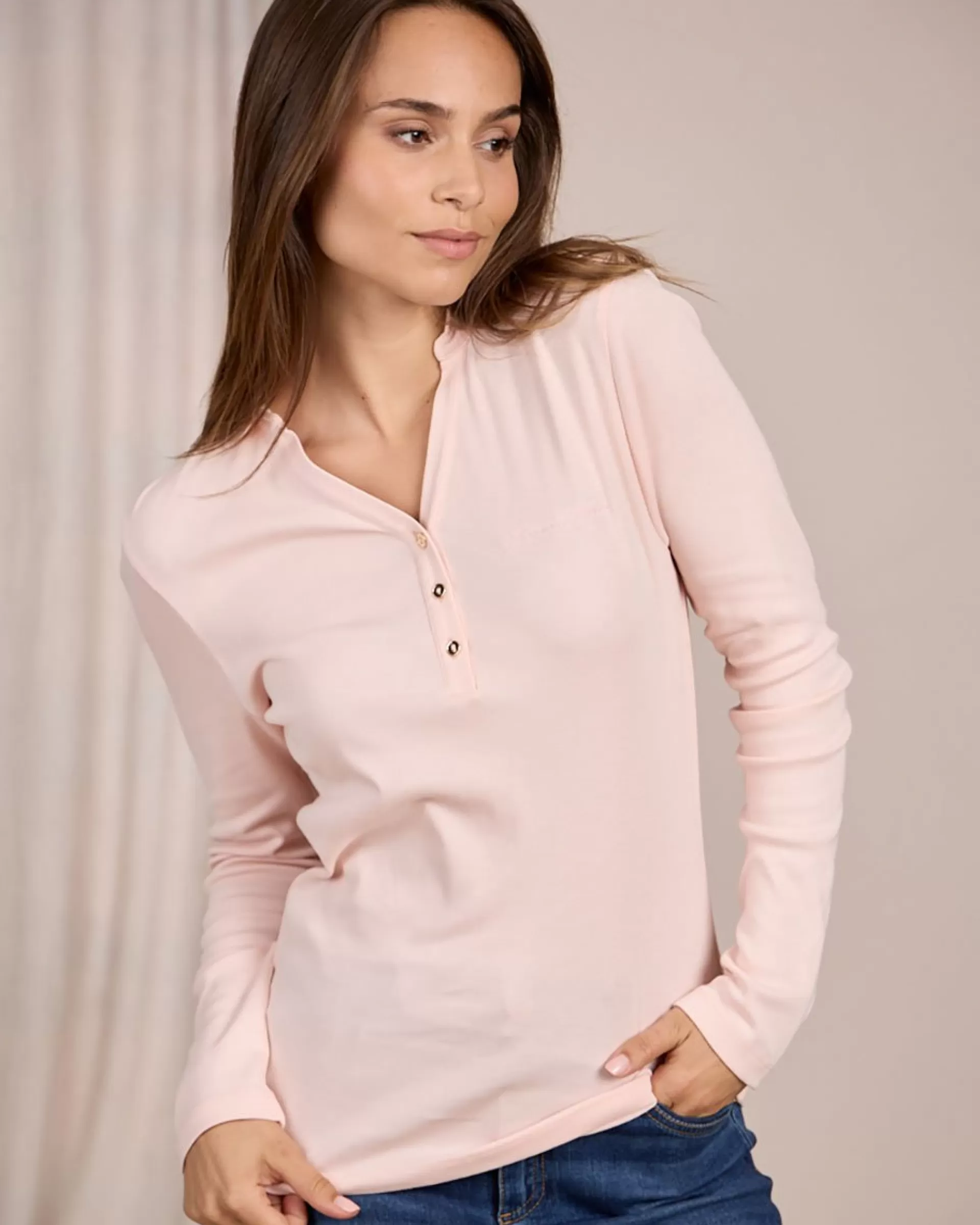 Online Polo Coralie rose pâle Femme Polo