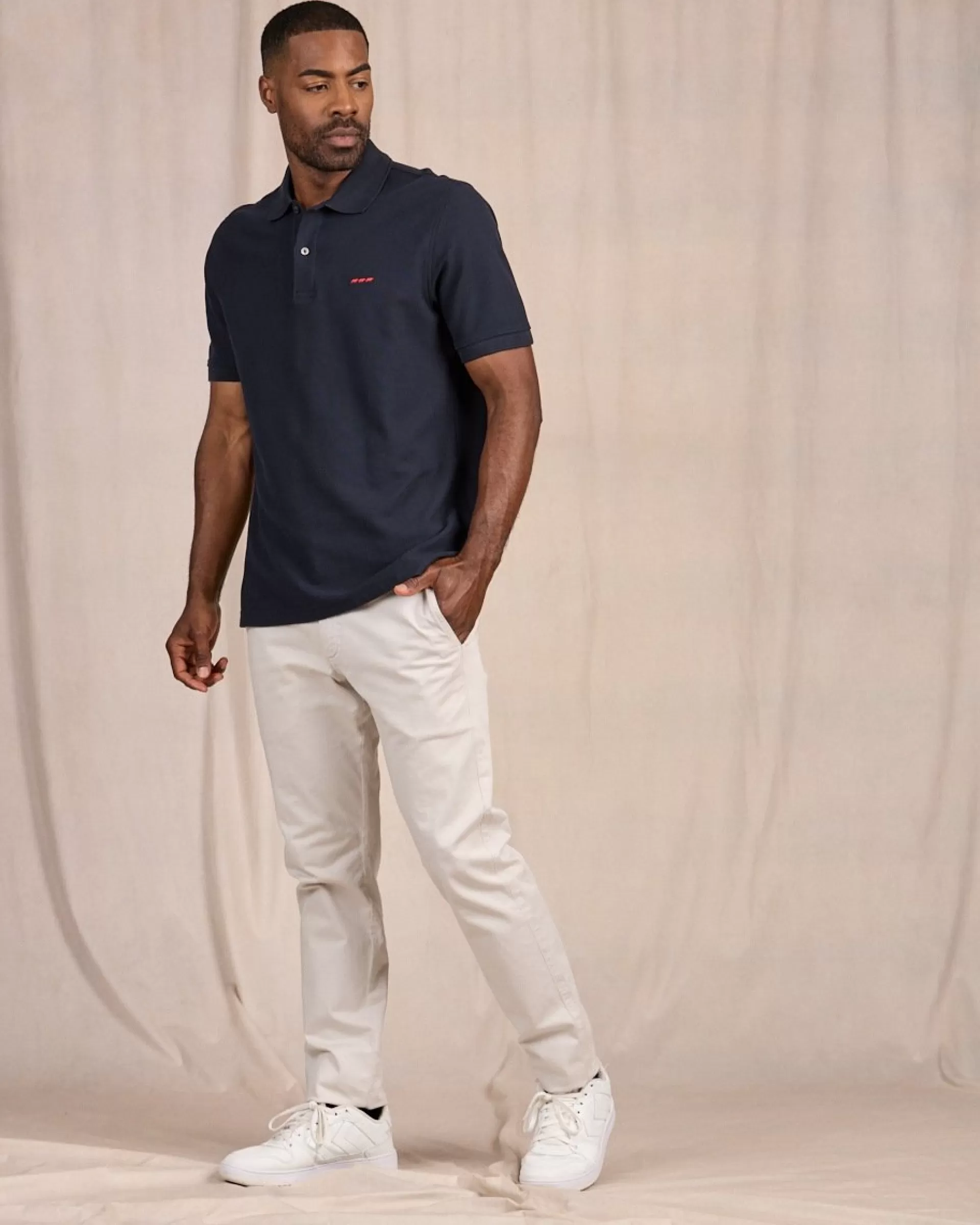 Sale Polo Douglas bleu marine Homme Polo