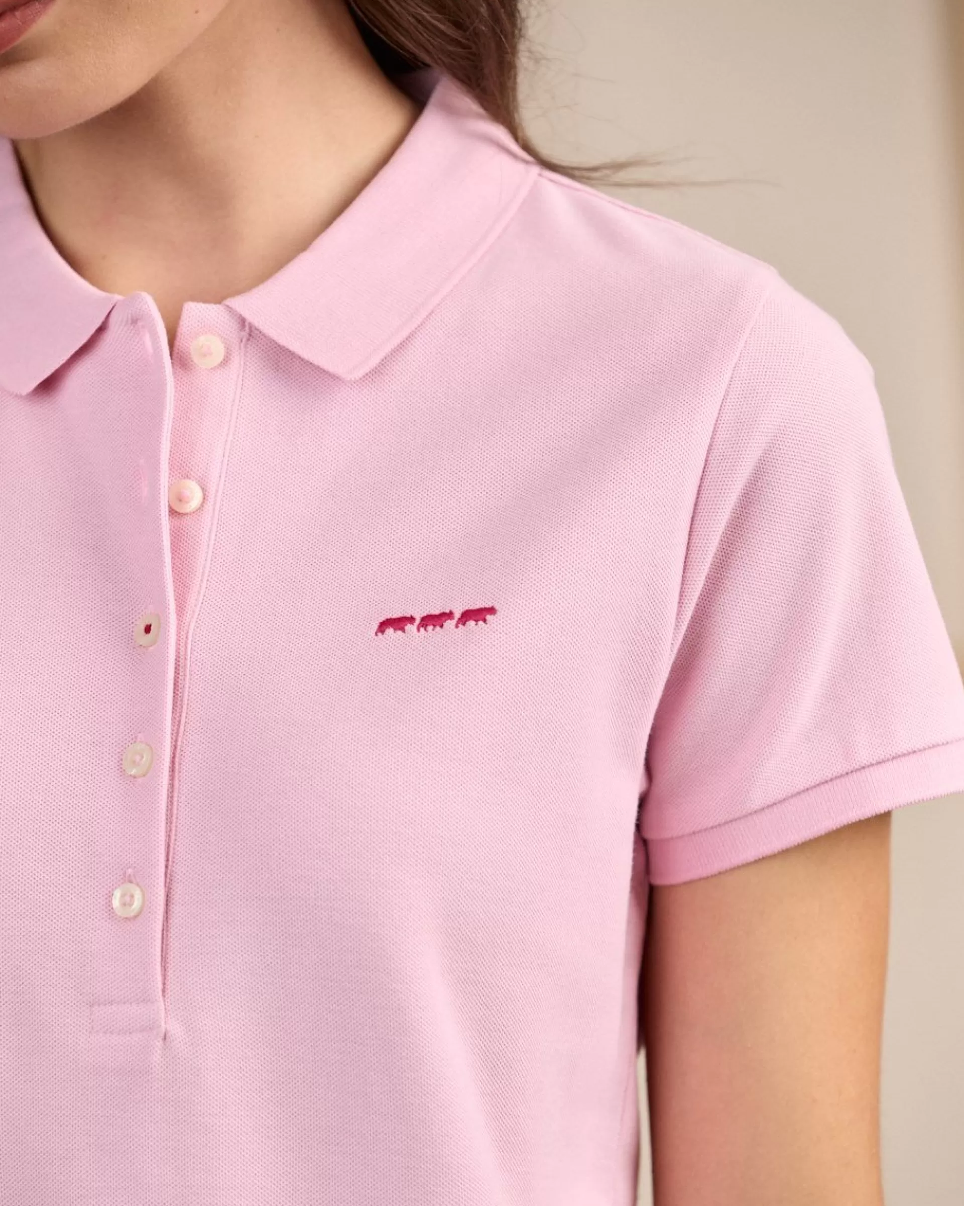 Store Polo Jeanne rose pale Femme Polo