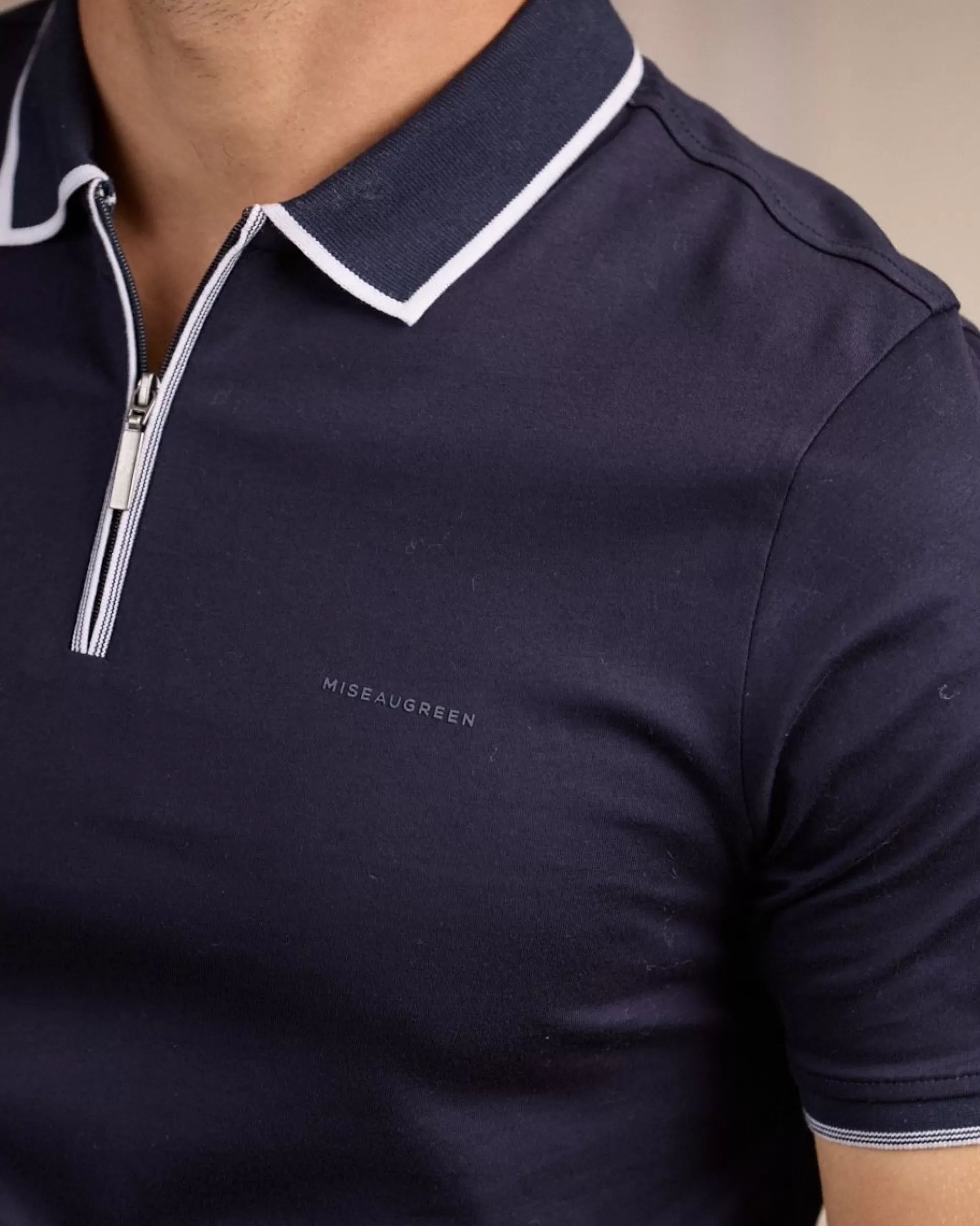 Shop Polo ville zippé bleu marine Homme Polo