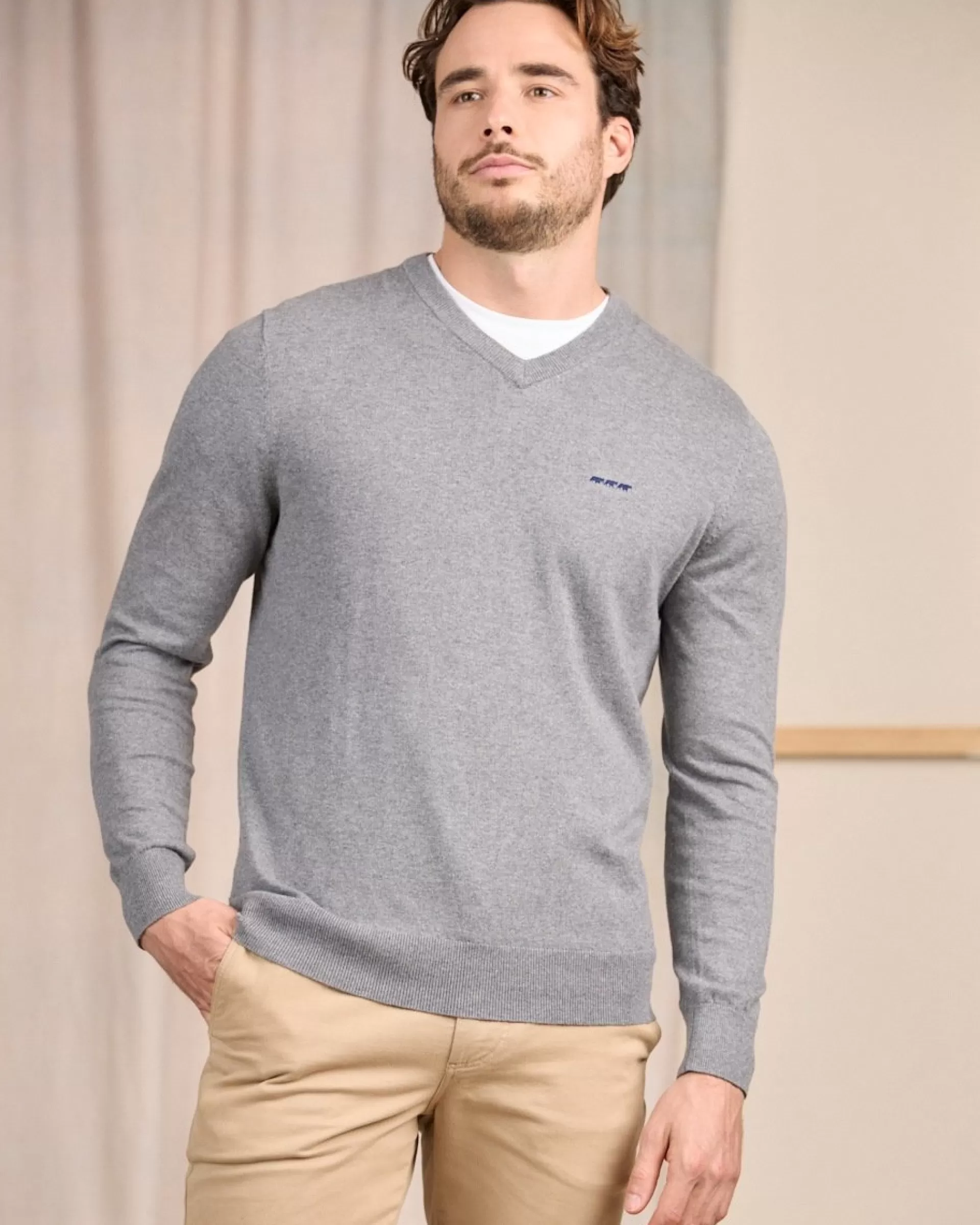 Sale Pull Alvin gris chiné Homme Pull