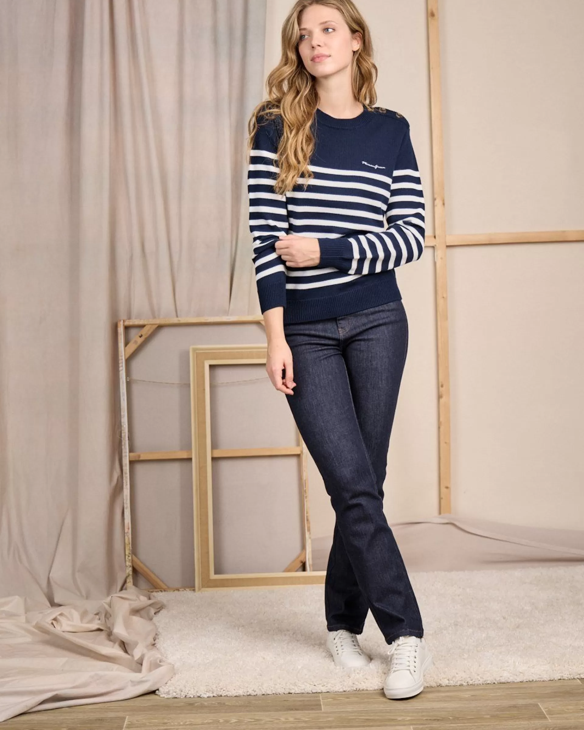 New Pull Curtis bleu marine Femme Pull & Cardigan