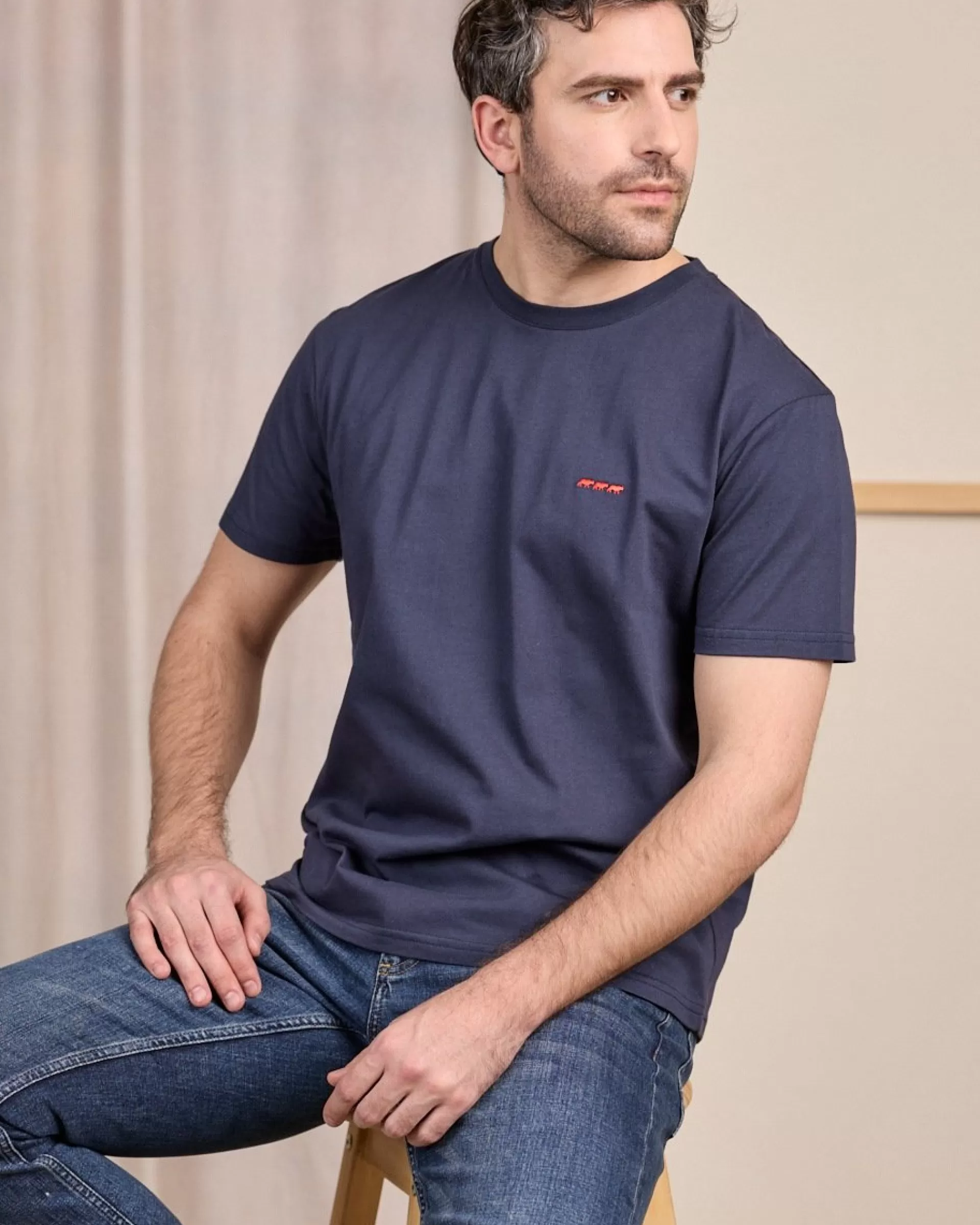 Flash Sale T-shirt Cédric bleu marine Homme T-Shirt